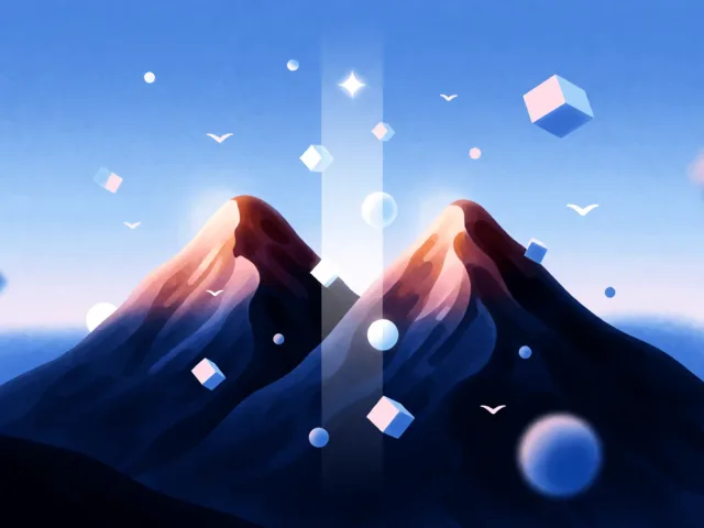 Deux sommets enneigés se dressant côte à côte sous un ciel d'hiver clair, la double ascension